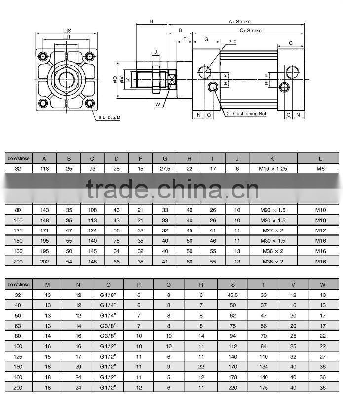AIRTAC Type SC Series Double Acting Standard Pneumatic Cylinder