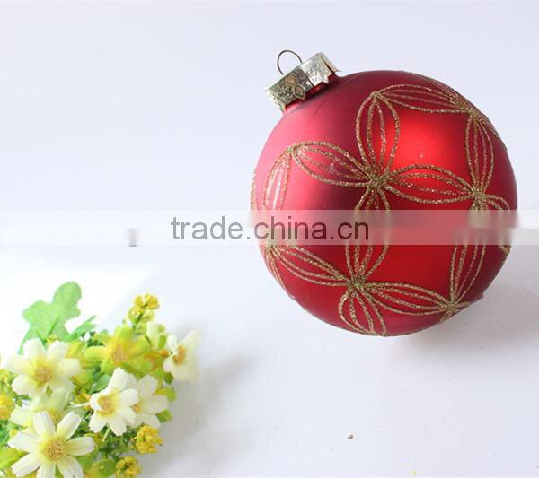 china manufacturer promotional gift wholesale decorative hand painting red high quality glass ball ornament