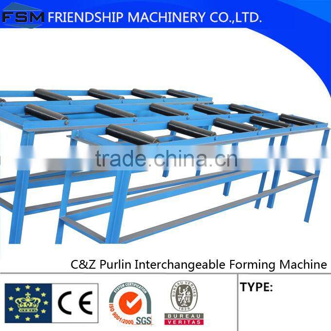 PLC Control Automatic Steel Cee Zee Purlin Interchangeable Roll Forming Machine