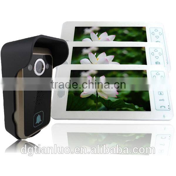 Night Vision Apartment Building Wireless Security System Monitor and Camera