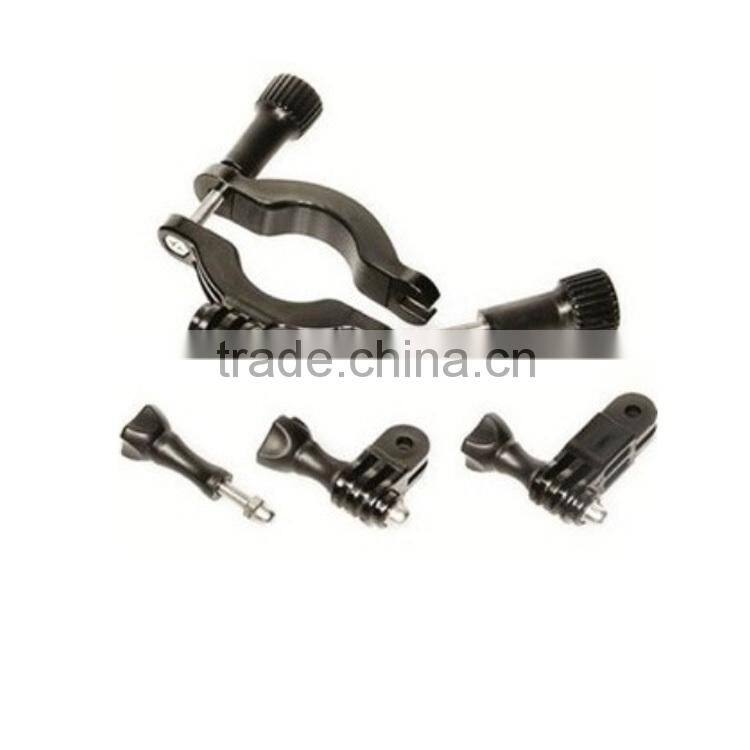 Bicycle Handlebar / Seatpost Clamp with Three-way Adjustable Pivot Arm for Gopro Hero 3+/3/2/1