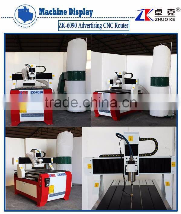 1.5KW Water Cooling Spindle 6090 Advertising CNC Router Machine For Wood Acrylic With Single Bag Dust Collector