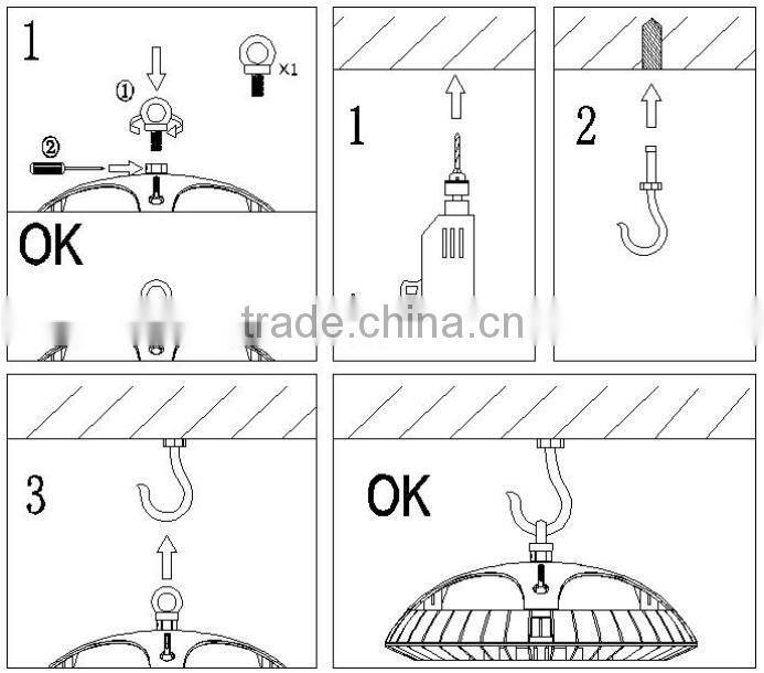 Good service and high quality 120Watt 110v-240V IP65 Industrial LED High Bay Light lamp