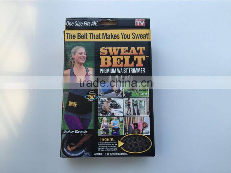 AS SEEN ON TV SWEAT BELT PREMIUM WAIST TRIMMER THE BELT THAT MAKES YOU SWEAT