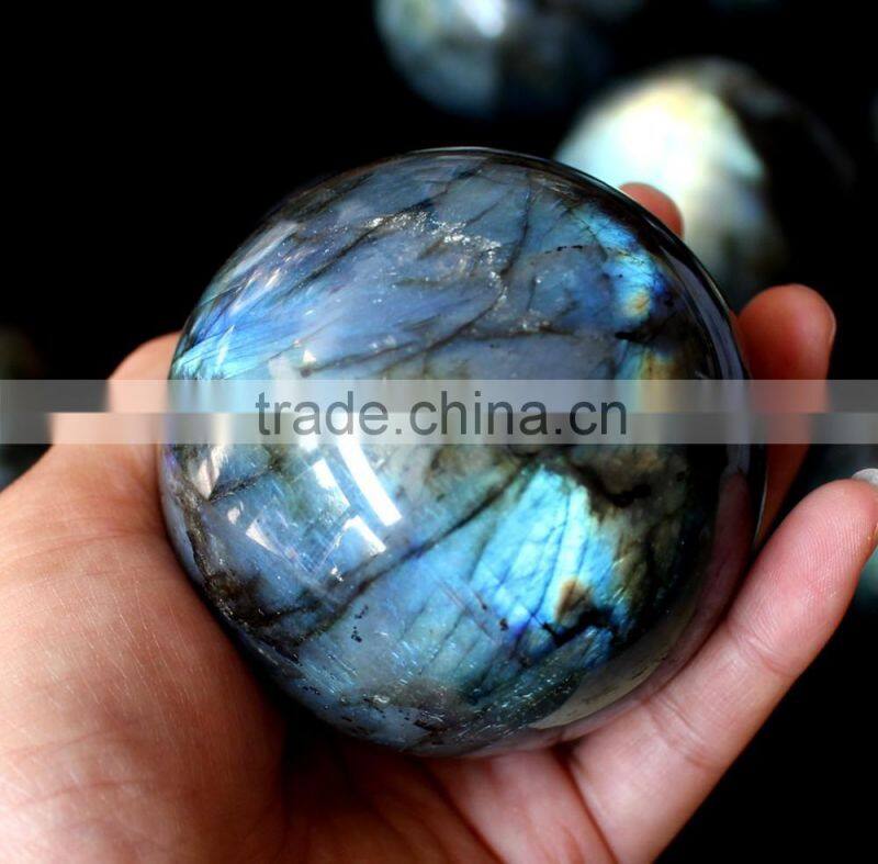 good glow natural polished small size labradorite gemstone balls