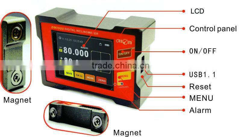 Digital Bevel Inclinometer Angle Gauge Meter Protractor 360 Degree with Magnets