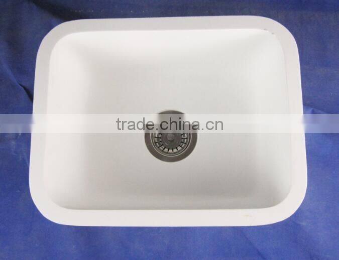 unique white double bowl kitchen sink , acrylic solid surface kitchen sinks