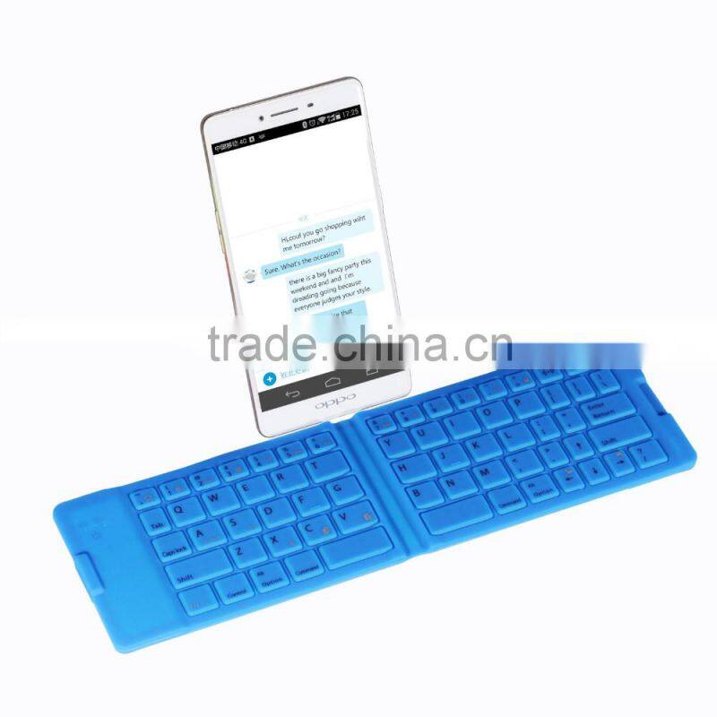 Tablet PC Smartphone Silicone Case Keyboard with bluetooth and collapsible