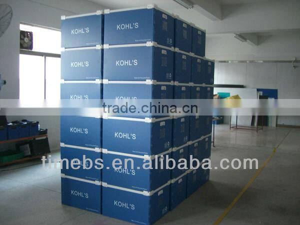 Stackable and collapsible plastic box