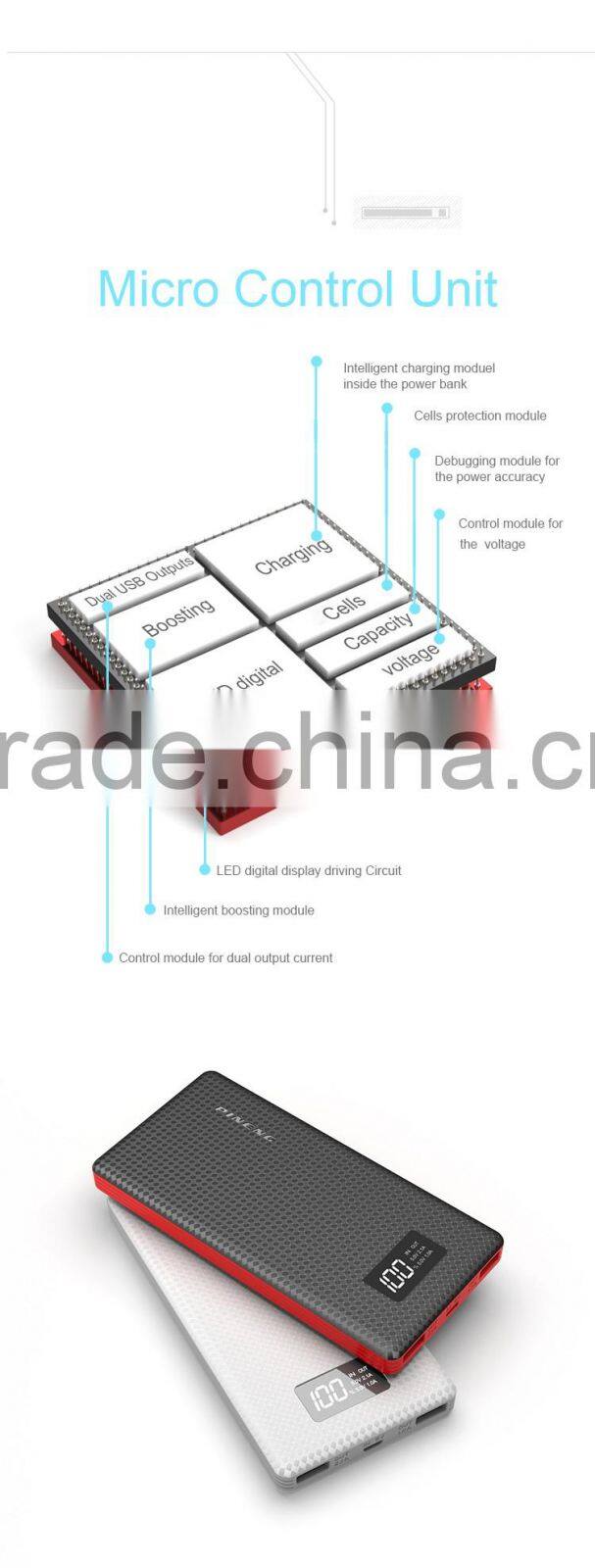 10000mAh slim mobile power bank/travel charger Pineng PN-963