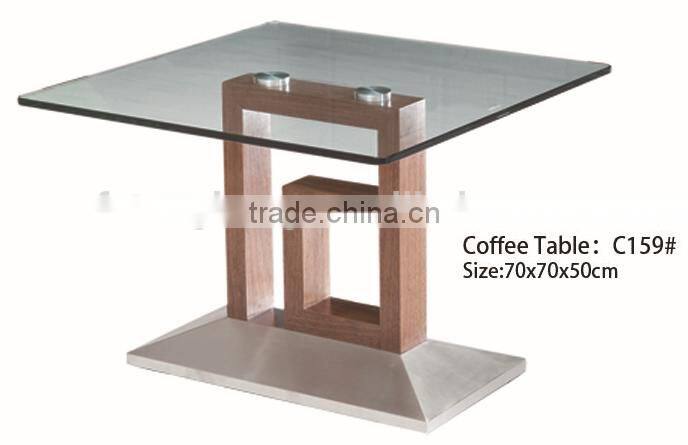 TB mdf veneer glass small coffee table models