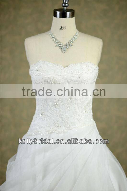 crystal beaded corset bodice top wedding dress bridal gown 2014
