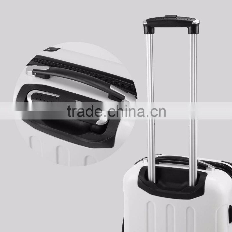 New 3PCS Silver Carry On Luggage Set Trolley Suitcase Travel Bag Spinner ABS PC