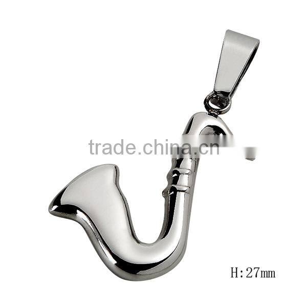 SRP2024 China Products Musical Instrument Saxophone Shape Pendant Custom Stainless Steel Pendant