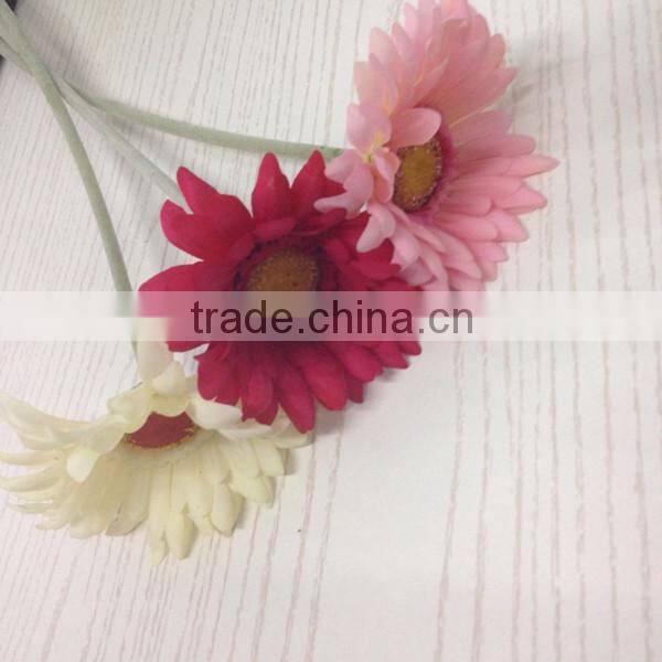 high quality real touch fabric flower single gerbera daisy artificial flowers