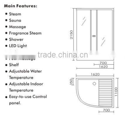 Jazzi Popular Steam Sauna Room