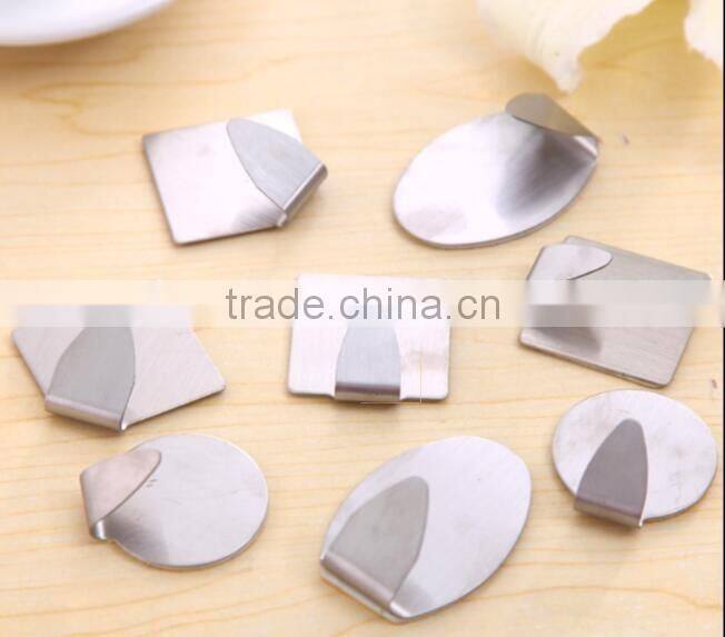 Steel adhesive hook and steel sticky hook