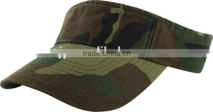 Cotton Twill Adjustable Camo Mlitary Sun Visor Caps