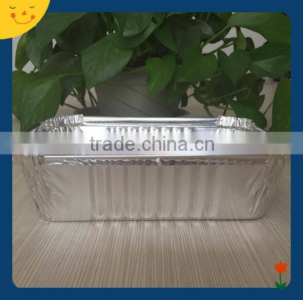 Disposable single food packing aluminum foil container
