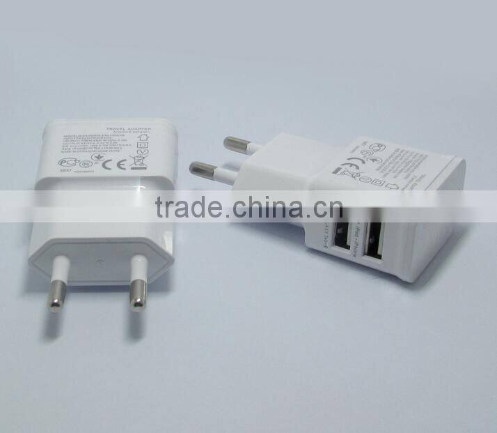 2.1A Dual 2 Ports USB EU USA Wall Charger Adapter for Samsung for iPhone for HTC for MOTO Perfect