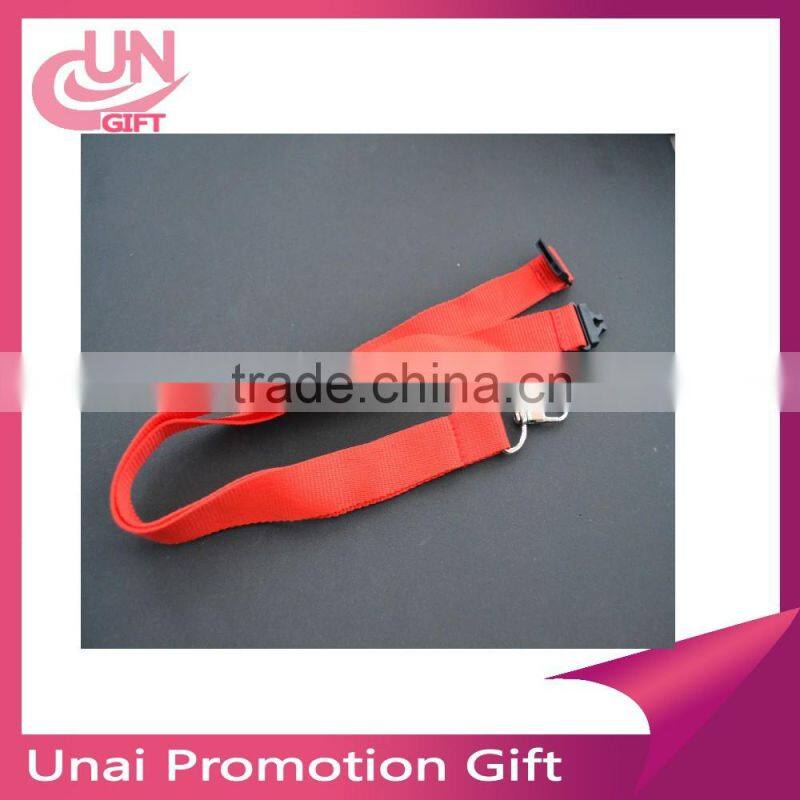 Wholesale Polyester Strap Solid Color Breakaway Lanyard Id Badge Flat Mobile Key Holder key chain mixed colros