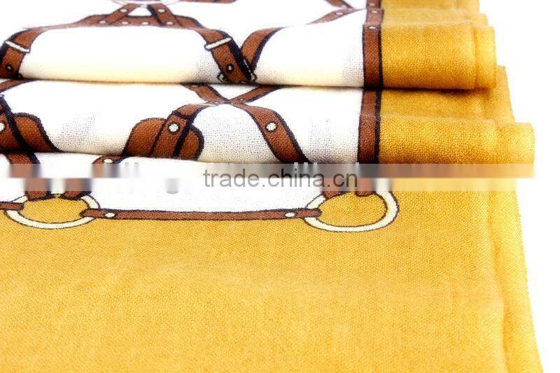 finest wool 80s/2 printed scarfs shawl pashmina