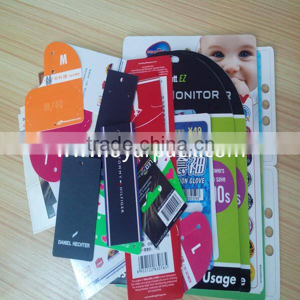 custom paper swing hang tags for garment clothes