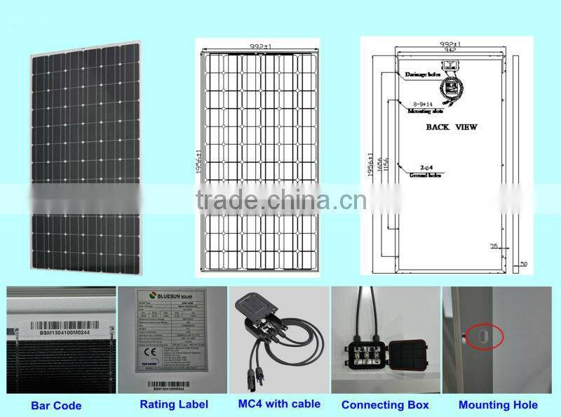250w pvc wall roof panel lighting mono solar panel with low price high quality