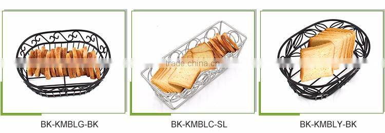 Wholesale fancy stainless steel 430 metal wire mesh home kitchen bread basket