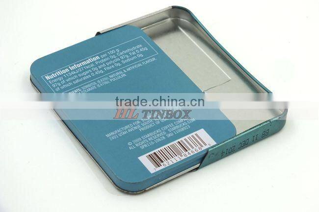 Rectangular Candy Peppermint Tin can with Slid Lid