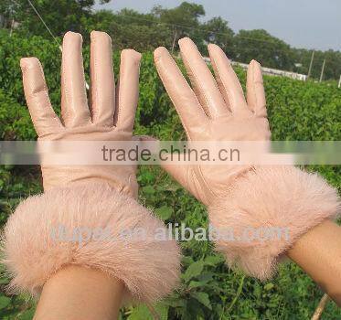 Lovely lady's pink gloves