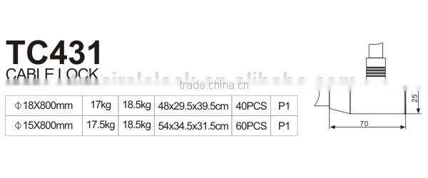 High Quality Tri-Circle Cable Locks TC431
