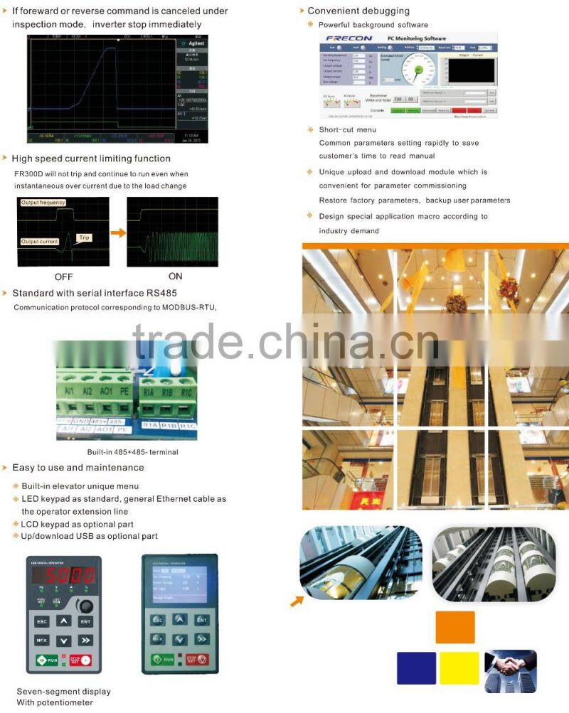 FR300D High Quality 15 kw Elevator Variable Frequency Inverter