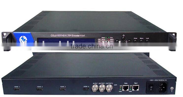 4 channel sdi to ip udp encoder h.264 video encoding COL5100D