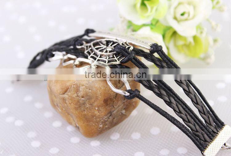 MYLOVE black braided bracelet cool jewelry for men wholesale MLBZ027