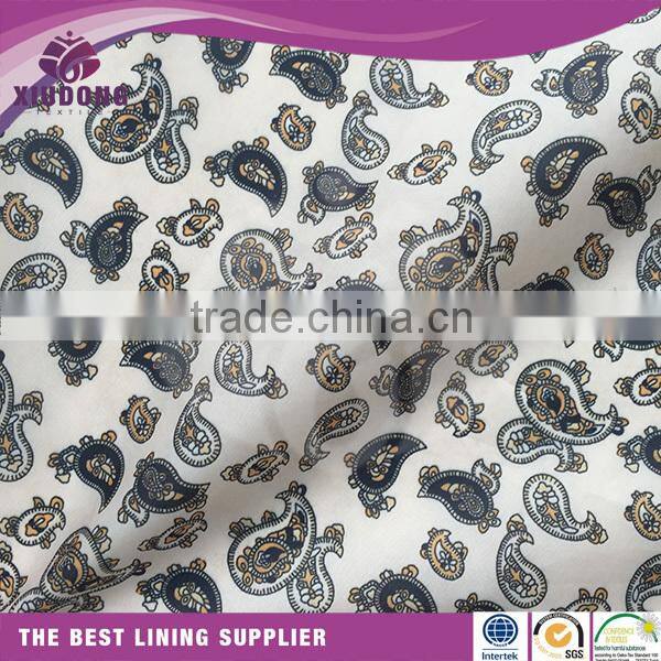 100%Polyester Printing Woven Plain Fabric For garment/bag/luggage lining taffeta fabric