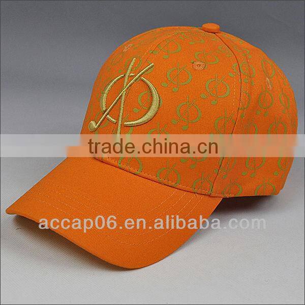 high quality orange sport cap