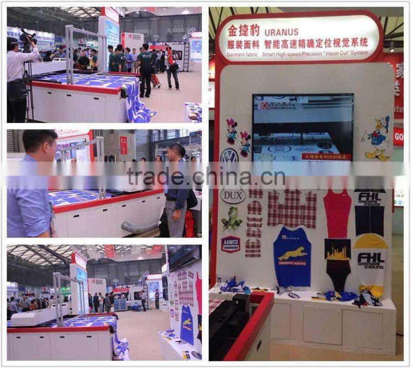 sublimated dye textile cutter / laser cutting digital printing fabrics