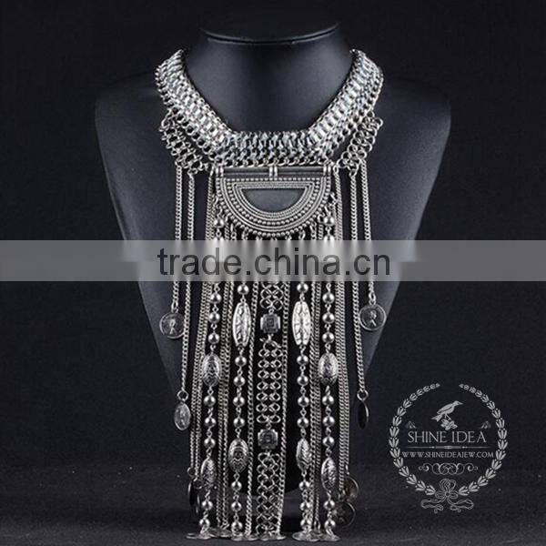 high quality vintage rhinestone chunky statement necklace tin alloy fashion women pendant necklace 6390076