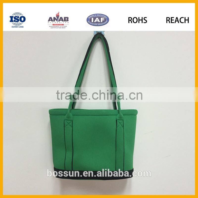 OEM lady fashion colorful shopping bag neoprene handbags
