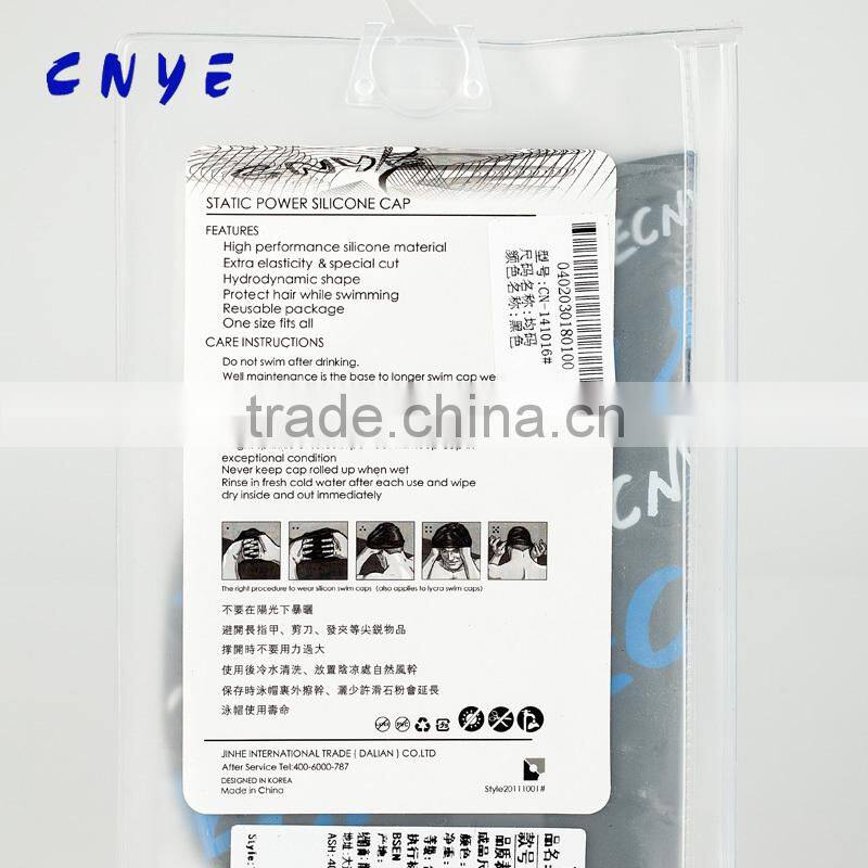 CNYE swimming cap print silica gel men cheap price swimming for cap