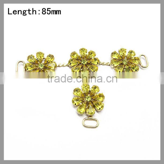 Fashion Design Rhinestone Metal Chains For Lady Sandal