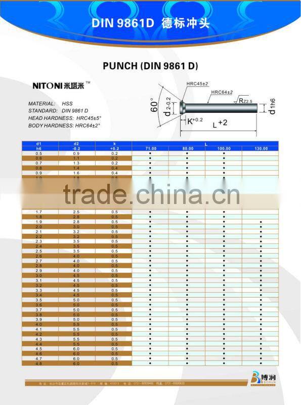Hot Sale Misumi/Hasco Mould Components Punch