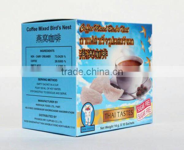 Natural Product Thai Tastes Instant Coffee Mixed Bird's Nest Sugar Free Healthy Coffee , High Quality With Proteins And Nutritio