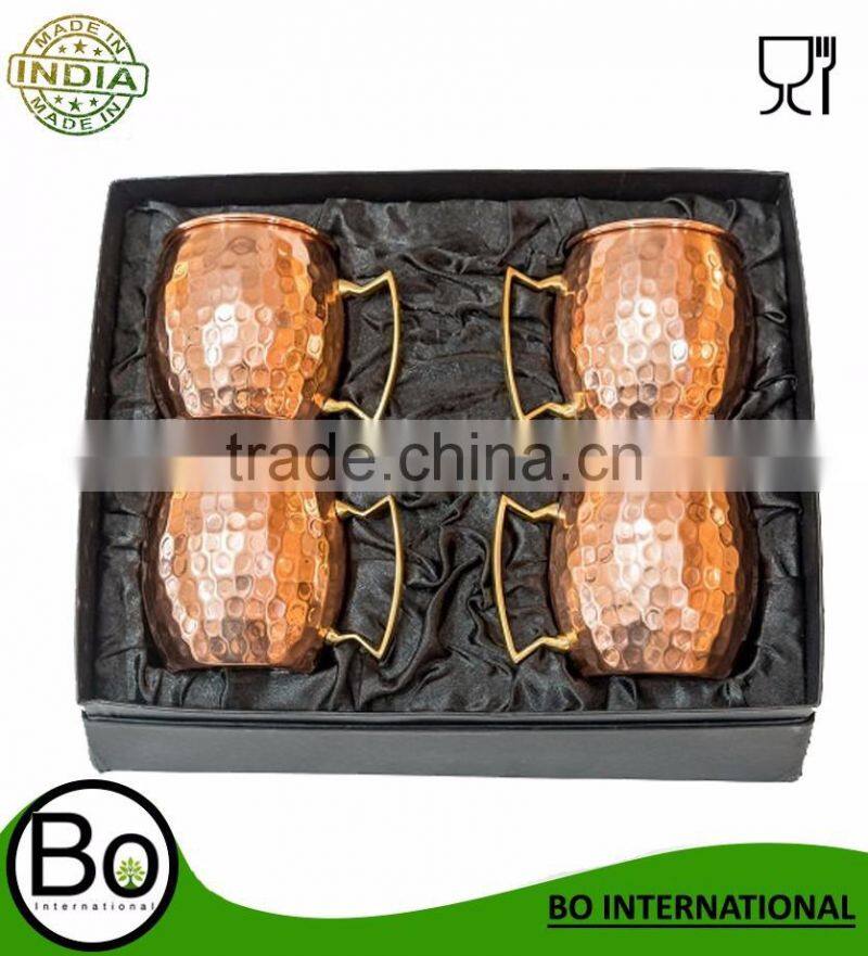 Copper Moscow Mule Mug With Custom Gift Box, Copper Mug With Color Printed Designer Box