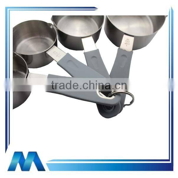 4pcs non-stick coating stainless steel measuring spoon set with silicone handle