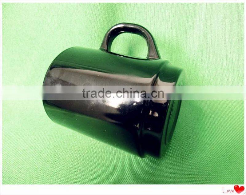 8oz Glass Package Coffee Cup /Black Glass Drinkware Cup with Handle Mug