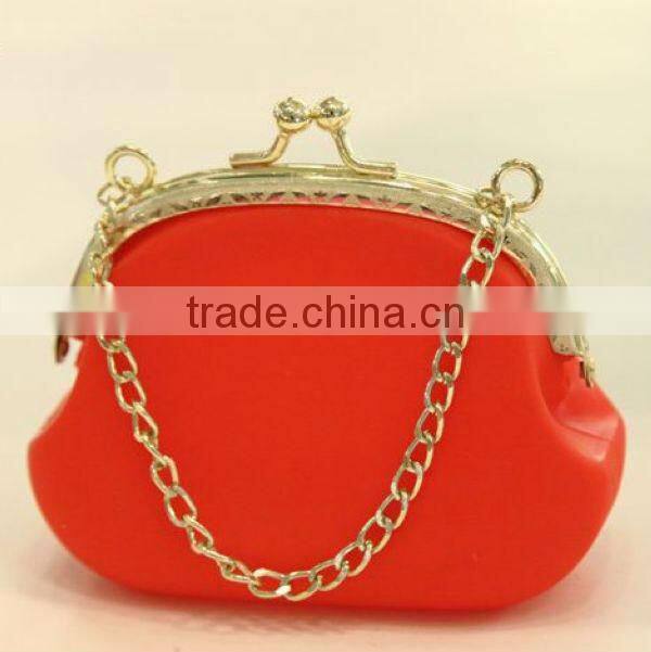 metal chain money purse ladies' silicone money bag varieties shopping money bag