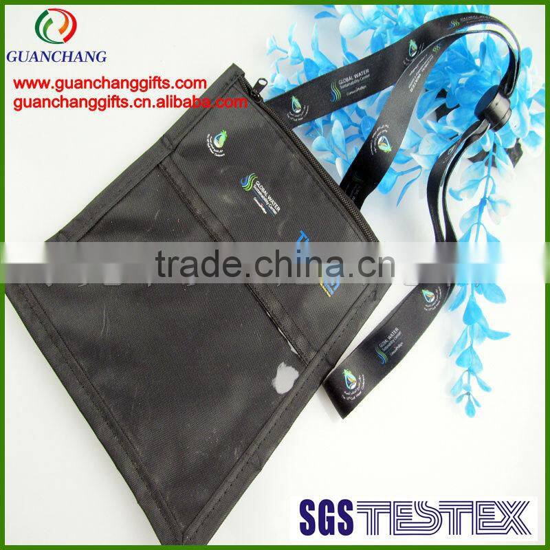 OEM Factory Promotion Neck Lanyards With PVC Pouch