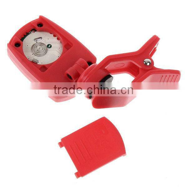 LCD Clip-on Guitar Tuner Electronic Digital Chromatic Bass Violin Ukulele Red